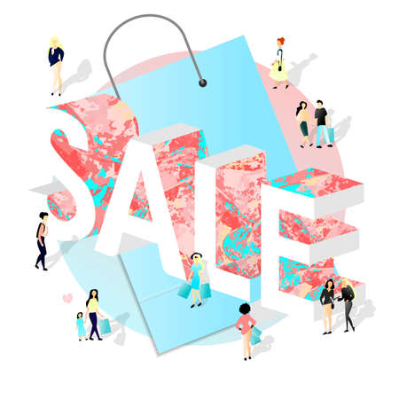 Summer concept isometric vector illustration. EPS10のイラスト素材