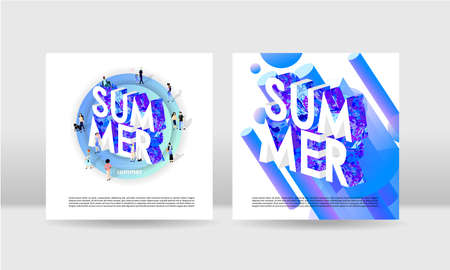 Summer concept isometric vector illustration. EPS10のイラスト素材