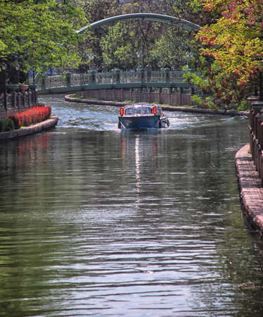 Boat on the riverの写真素材