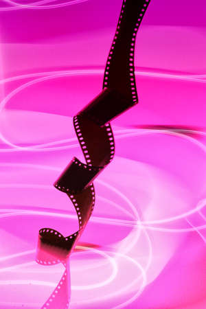 35mm film roll lightpaintingの写真素材