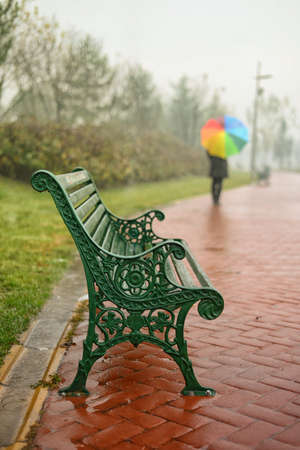 Empty benchの写真素材