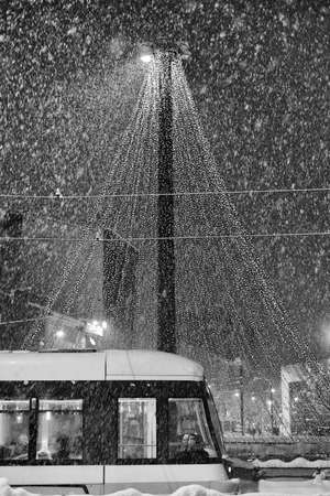Tramway in city centerの写真素材