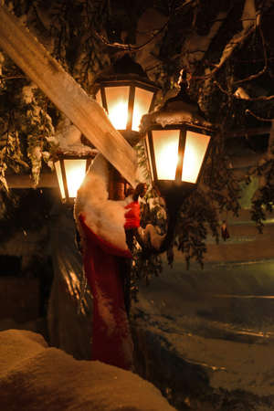 Decorated lamppostの写真素材