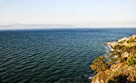 Sea view above the cliffの写真素材