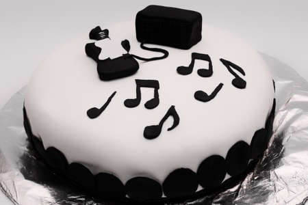 Sweet pastry decorated birthday cakeの写真素材