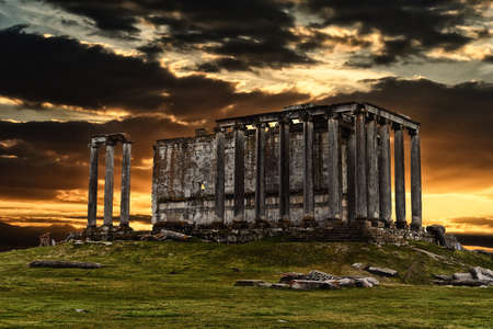 Aizanoi zeus temple ruinsの写真素材