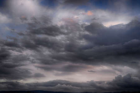 Dramatic sky dark cloudsの写真素材