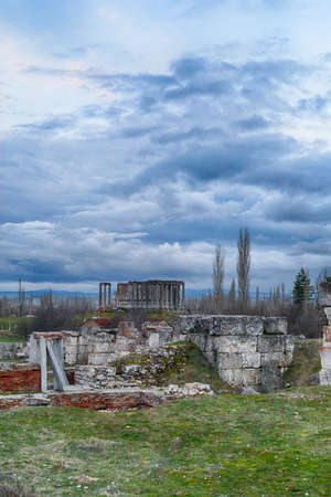 Aizanoi zeus temple ruinsの写真素材