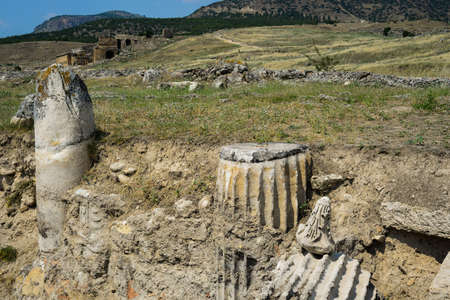 Pamukkale phrygia hiearpolis apollon templeの写真素材