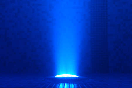 Blue underground pool lightの写真素材
