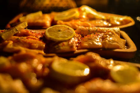 Salmon fish cooked in oven