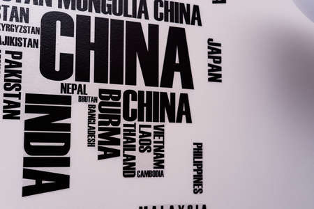 Wall sticker world mapの写真素材