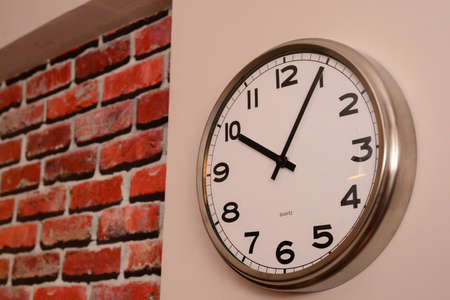 Aluminum framed wall clockの写真素材