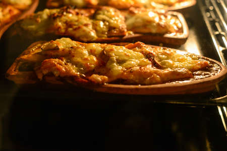 Salmon fish cooked in ovenの写真素材