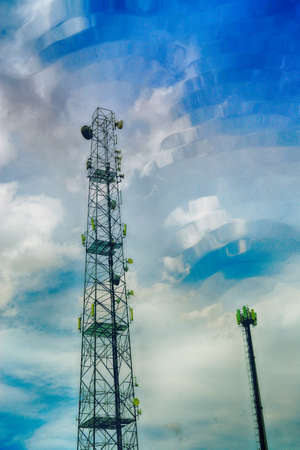 Base station cell receiver antennaの写真素材