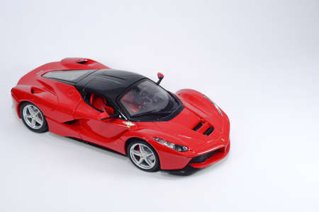 Diecast ferrari on isolated backgroundの写真素材