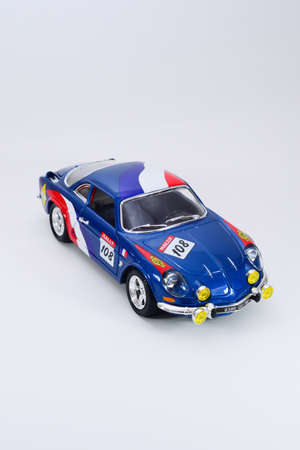 Diecast renault alpine on isolated backgroundのeditorial素材