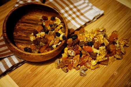 Dried fruits and nuts snacksの写真素材