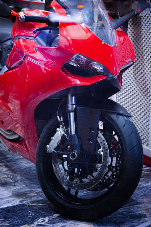 Red ducati Panigaleの写真素材