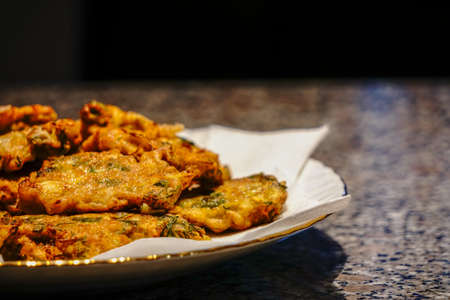 Zucchini Vegetable patty Hash brownsの写真素材