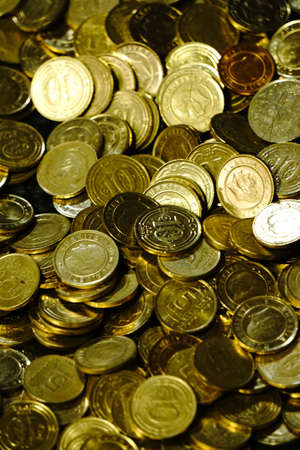 Turkish Lira Coins close upの写真素材