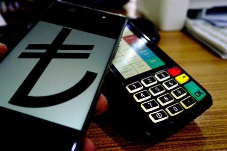 Making a paymentの写真素材