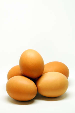 Chicken Egg on white isolated background close up viewの写真素材