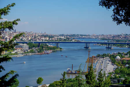 Istanbul Halic Galata bridge golden hornの写真素材