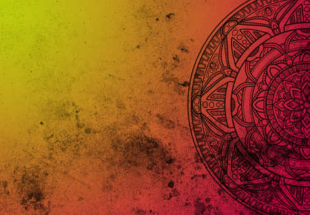 Mandala Template texture backgroundの写真素材