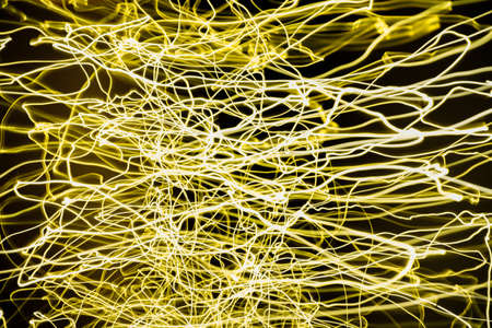 Long exposure abstract light painting sparksの写真素材