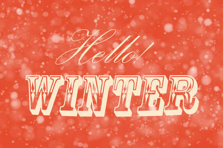 Hello Winter template texture backgroundの写真素材