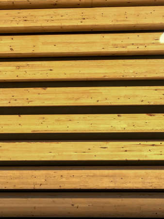 Wooden outer wall girders of modern museum in Eskisehirの写真素材