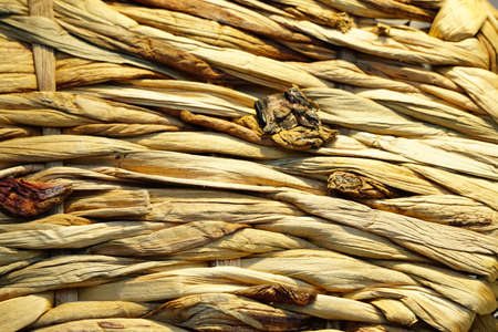 Straw mat texture template seamless backgroundの写真素材