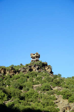 Tasyaran Valley natural park in Usak Turkey water worn out rocks in millions of yearsの写真素材