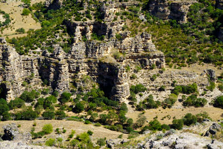 Ulubey canyons Worlds second biggest canyon in Usak Turkeyの写真素材