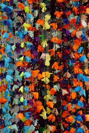 Vivid colored decorative swatter close up view