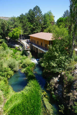 23 August 2020 Usak Turkey.Clandras Bridge on Banaz river in Usak Turkey made by Phrygians and hydro electric centralのeditorial素材