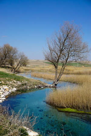 Sakarbasi in Cifteler Eskisehir Turkey the born place of the Sakarya river that flows to Blacksea Regionの写真素材