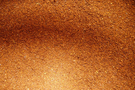 Powdered filter coffee in texture close up viewの写真素材