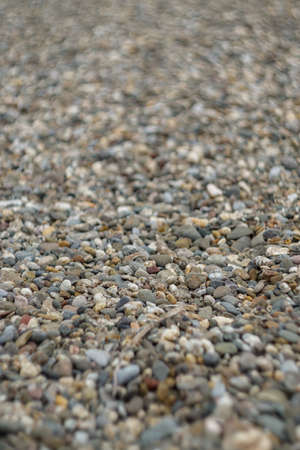 Pebble beach stone coastline close up viewの写真素材