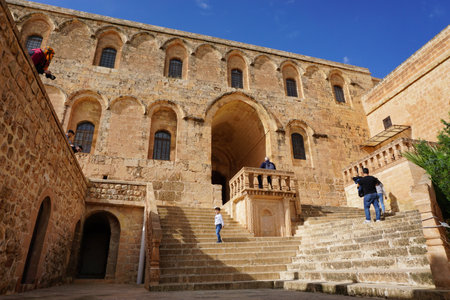 Artuklu, Mardin / Turkey 9 May 2022. Deyrulzafaran Monastery and Syriac Orthodox patriarchat ( Deyrul Zafaran Manastiri ) in Mardin.のeditorial素材