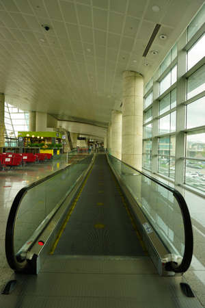 7 May 2022 Ankara Turkey. Empty airport terminal at Esenboga airportの写真素材