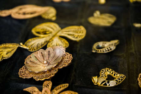 Handmade telkari accessories in Mardin Turkeyの写真素材