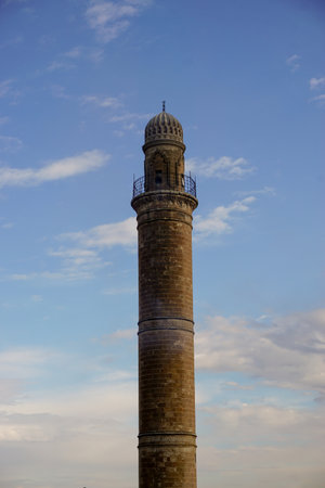 Artuklu Mardin, Turkey 7 May 2022 Mardin landscape at sunset with minaret of Ulu Cami, also known as Great mosque of Mardinのeditorial素材