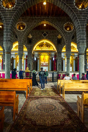 8 May 2022 Diyarbakir Turkey. Surp Giragos Armenian church in Diyarbakirのeditorial素材