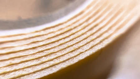 Macro shof of double sided tape close  up view