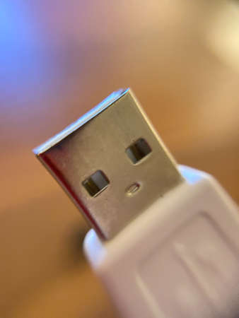 Macro shot of usb connector close up viewの写真素材