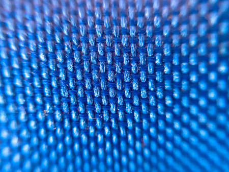 Macro shot of blue canvas close up viewの写真素材