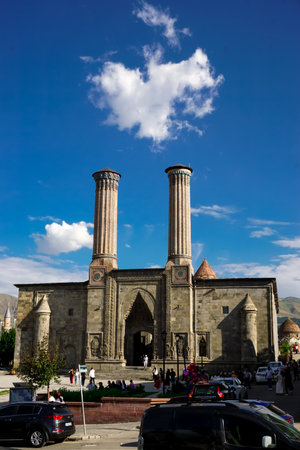 13 July 2025 Erzurum Turkey. Erzurum cityscape view from the historical clock tower on a cloudy dayの写真素材