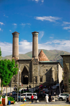 13 July 2025 Erzurum Turkey. Erzurum cityscape view from the historical clock tower on a sunny dayの写真素材